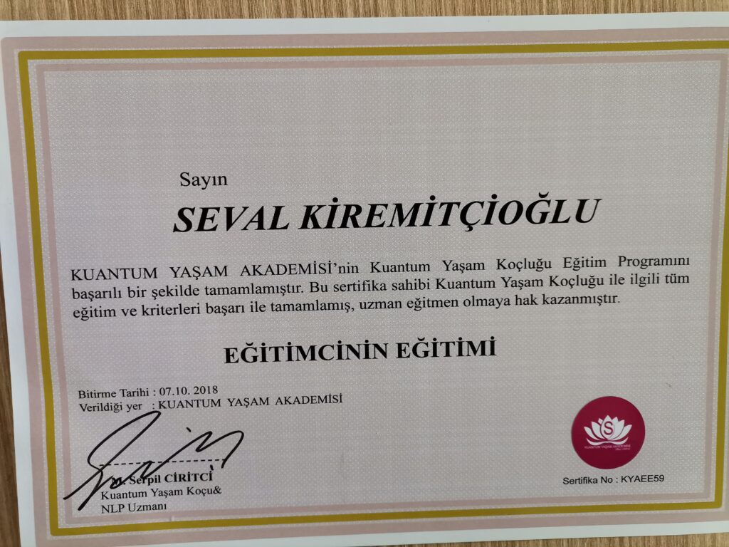 Eğitim ve Yetkinlik Sertifikası