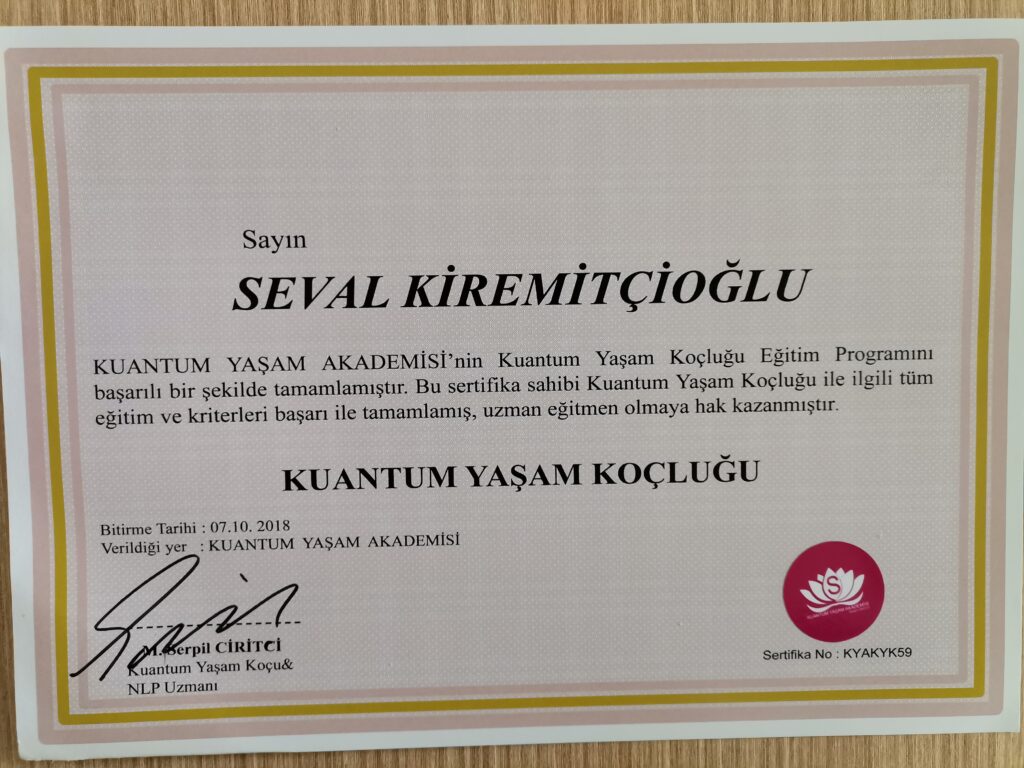 Yaşam Koçluğu sertifikası